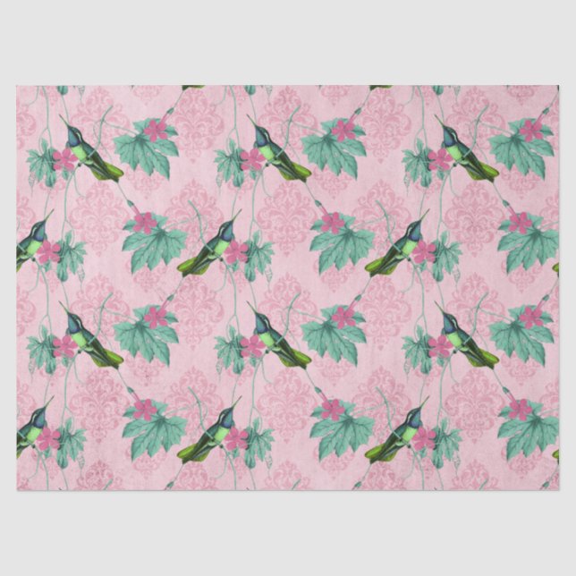 Papel De Seda Série de Beija-flores Design Dezesseis (Frente )