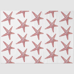 Papel De Seda Série de Conchas de Aquarela Subaquática Design 12