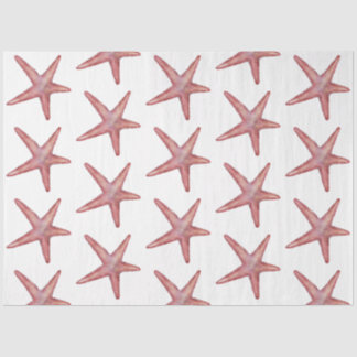 Papel De Seda Série de Conchas de Aquarela Subaquática Design 12