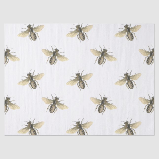 Papel De Seda Série de Design Abelha Mel 3 (Frente )