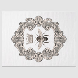 Papel De Seda Série de Design Abelha Mel Vintage 17