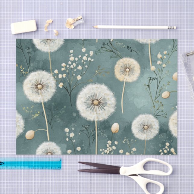 Papel De Seda Série de Design Dandelion #13 (Arte )