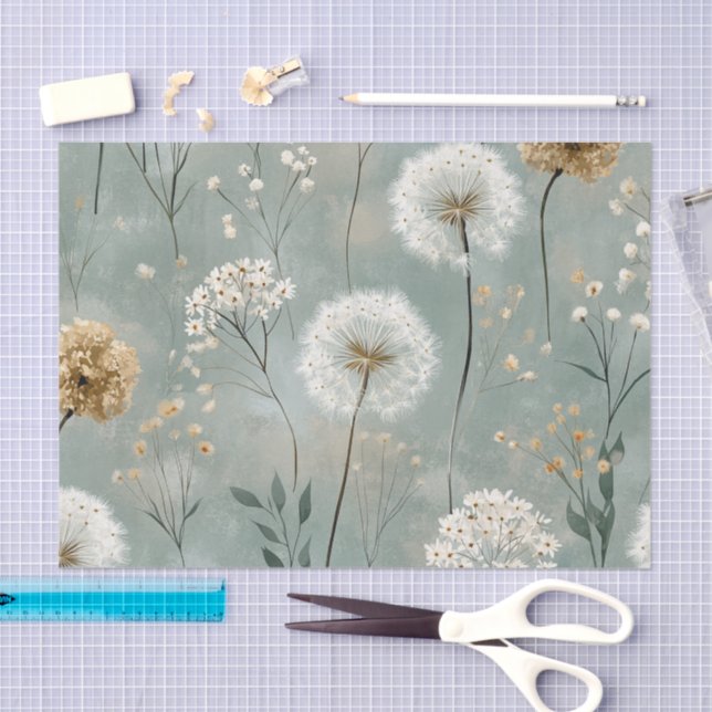 Papel De Seda Série de Design Dandelion #17 (Arte )