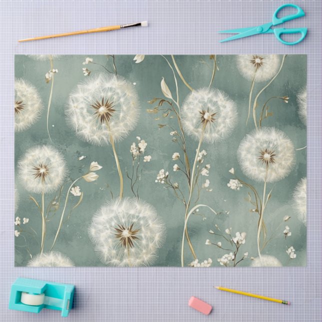 Papel De Seda Série de Design Dandelion #2 (Arte )