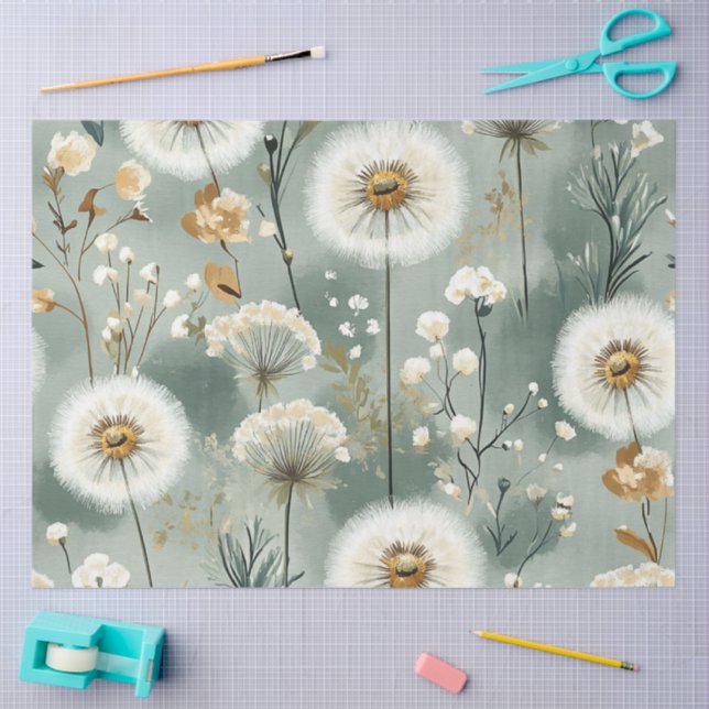 Papel De Seda Série de Design Dandelion #3 (Arte )