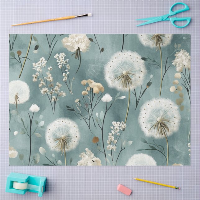 Papel De Seda Série de Design Dandelion #6 (Arte )