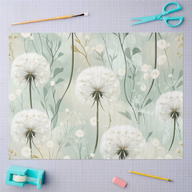 Papel De Seda Série de Design Dandelion #7 (Arte )