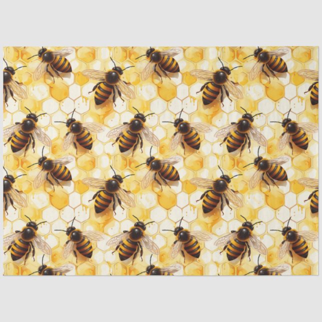 Papel De Seda Série de Design de Abelha Melífera 10 (Frente )
