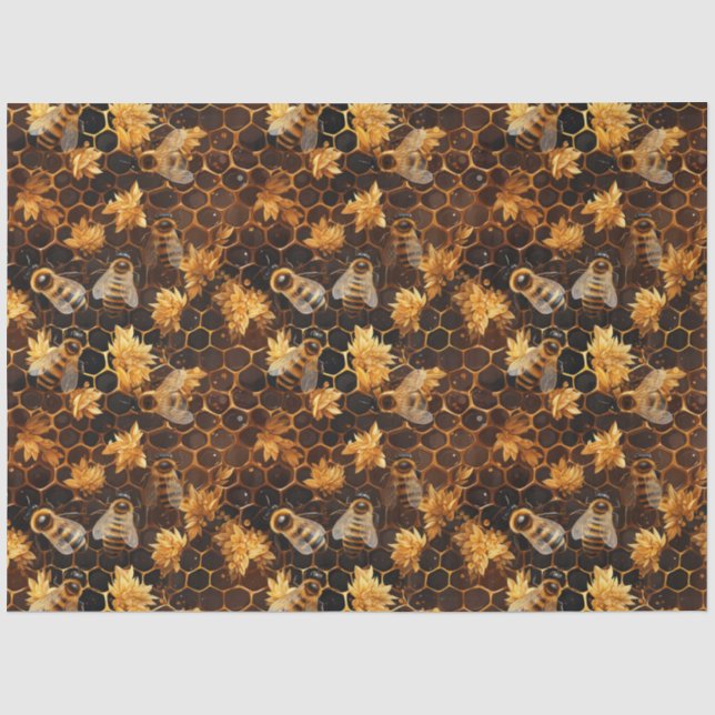 Papel De Seda Série de Design de Abelha Melífera 14 (Frente )