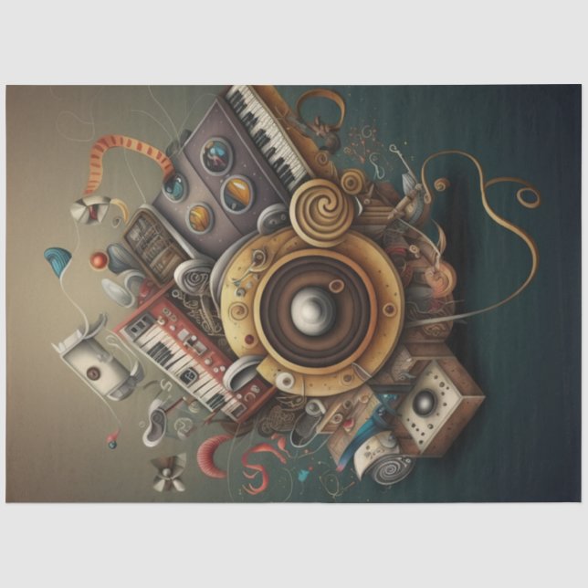 Papel De Seda Série de Design de Anatomia da Música 1 (Frente )