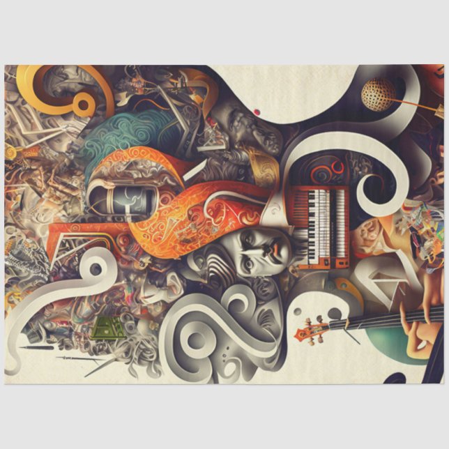 Papel De Seda Série de Design de Anatomia da Música 4 (Frente )