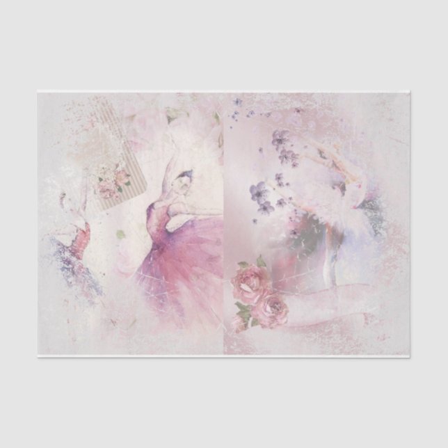 Papel De Seda Série de Design de Bailarina Romântica 3 (Frente )
