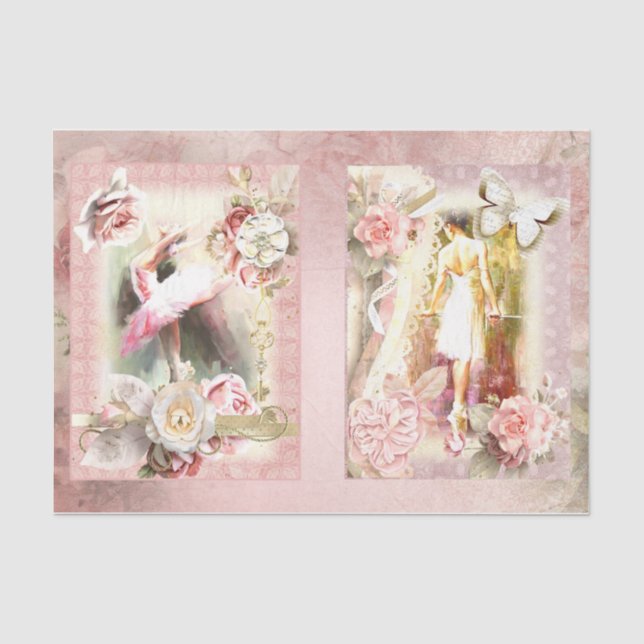 Papel De Seda Série de Design de Ballet 8 (Frente )