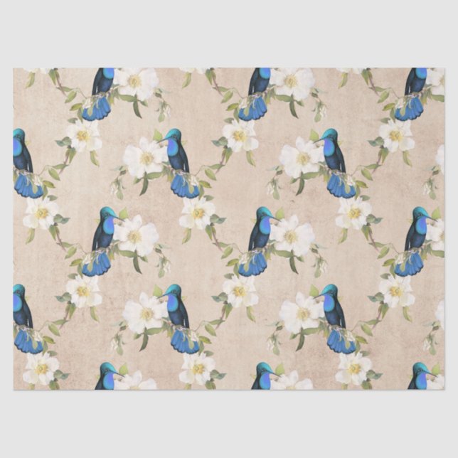 Papel De Seda Série de Design de Beija-flores Quatro (Frente )