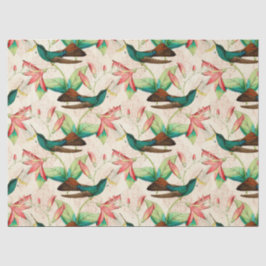 Papel De Seda Série de Design de Beija-flores Seis