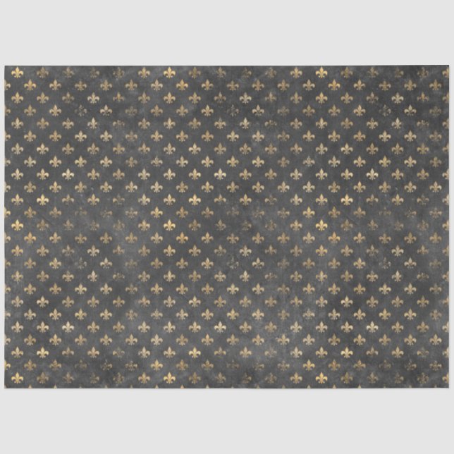 Papel De Seda Série de Design de Circo Preto e Dourado 16 (Frente )