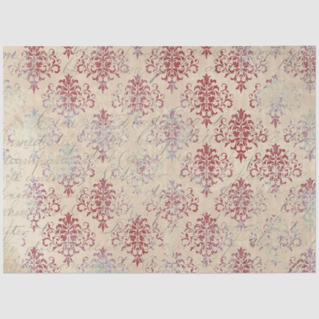 Papel De Seda Série de Design de Efêmeras Damask #3 (Frente )