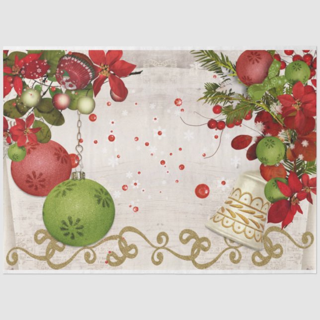 Papel De Seda Série de Design de Frutas de Natal 7 (Frente )