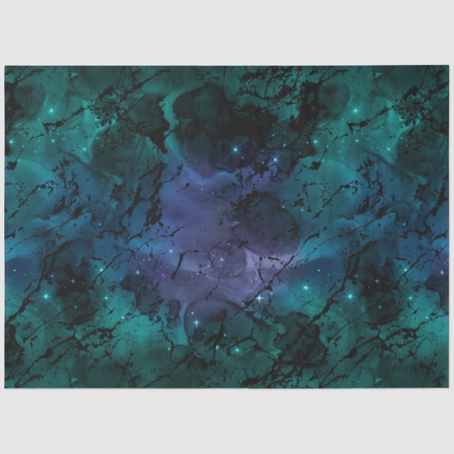 Papel De Seda Série de Design de Galáxia de Mármore 16 (Frente )