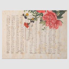 Papel De Seda Série de Design de Música e Rosas 16