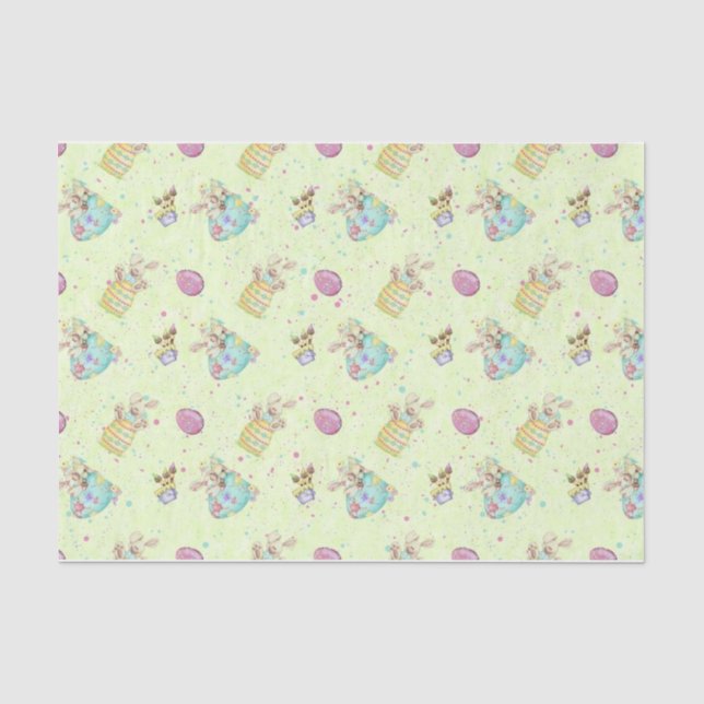 Papel De Seda Série de Design de Páscoa Pastel 2 (Frente )