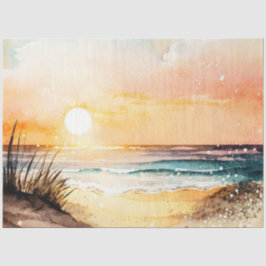 Papel De Seda Série de Design de Pôr do Sol em Aquarela 11