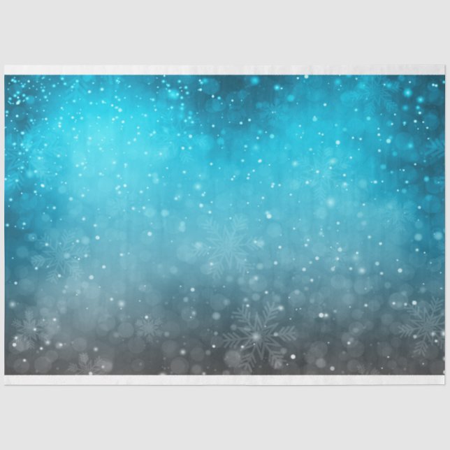 Papel De Seda Série de Design Floco de Neve 11 (Frente )
