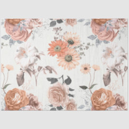 Papel De Seda Série de Design Floral Pêssego 12