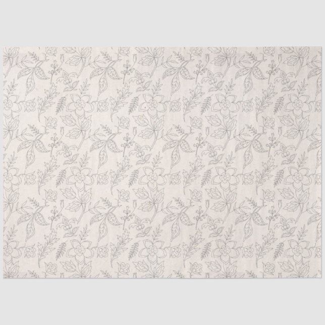 Papel De Seda Série de Design Floral Pêssego 6 (Frente )