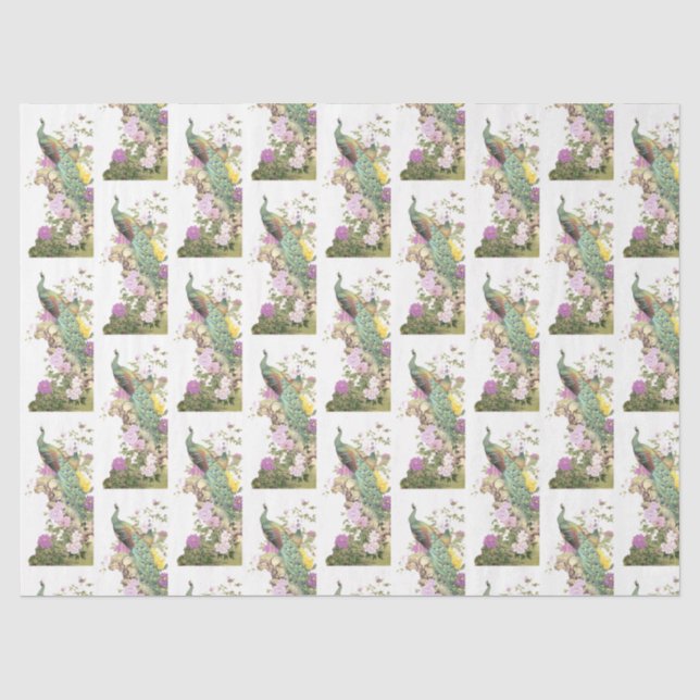 Papel De Seda Série de Design Pavão 5 (Frente )
