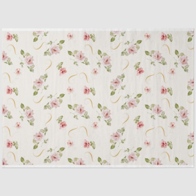 Papel De Seda Série de Escrita Shabby Chic Design 7 (Frente )