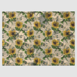 Papel De Seda Série de Girassóis e Libélulas Design 14