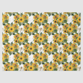 Papel De Seda Série de Girassóis e Libélulas Design 17