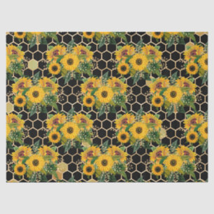 Papel De Seda Série de Girassol e Abelha Design Onze