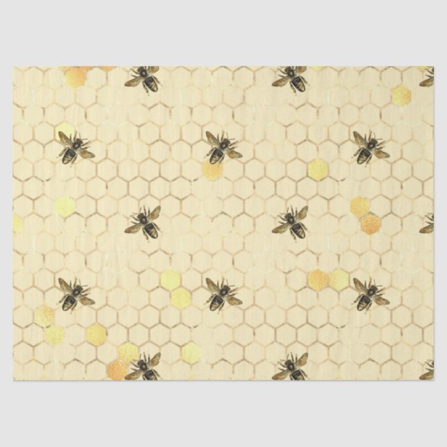 Papel De Seda Série de Girassol e Abelha Design Seis (Frente )