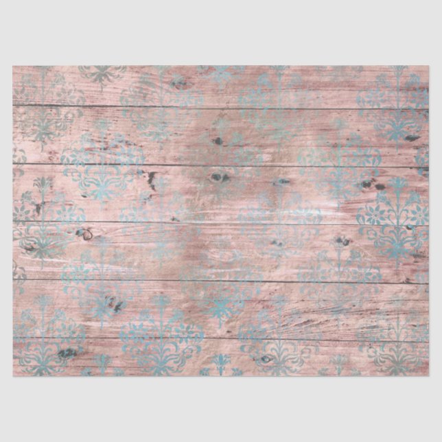Papel De Seda Série de Madeira Shabby Chic Design 14 (Frente )
