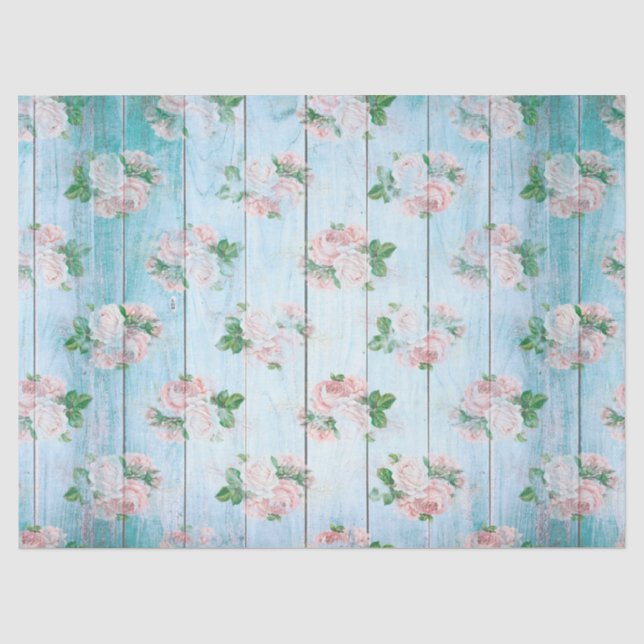 Papel De Seda Série de Madeira Shabby Chic Design 5 (Frente )
