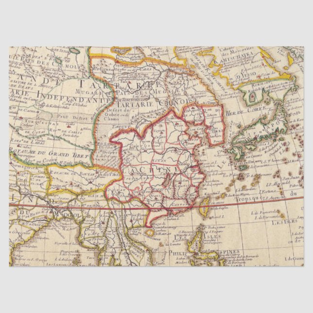 Papel De Seda Série de Mapas Antigos 1 Design 3 (Frente )