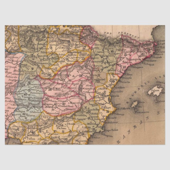 Papel De Seda Série de Mapas Antigos 1 Design 4 (Frente )