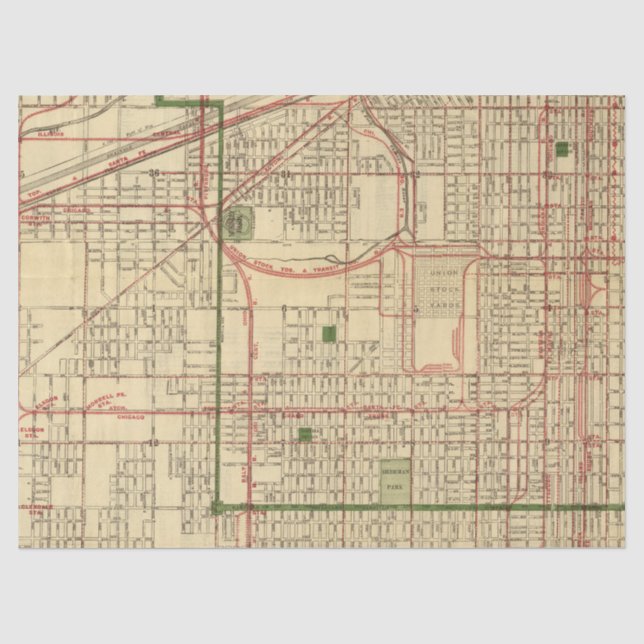 Papel De Seda Série de Mapas de Cidade Design 1 (Frente )