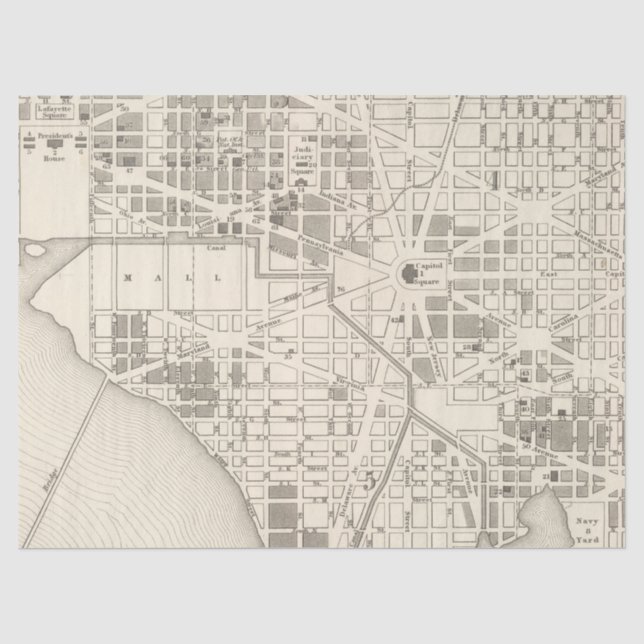 Papel De Seda Série de Mapas de Cidade Design 11 (Frente )