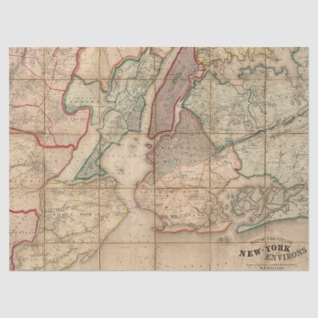 Papel De Seda Série de Mapas de Cidade Design 2 (Frente )
