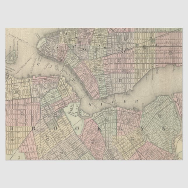 Papel De Seda Série de Mapas de Cidade Design 6 (Frente )