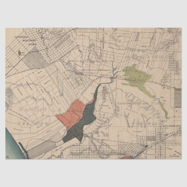 Papel De Seda Série de Mapas de Cidade Design 7 (Frente )