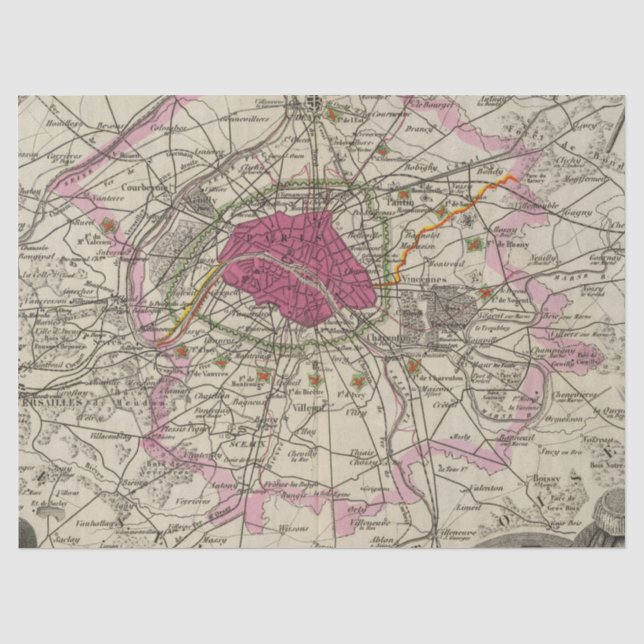 Papel De Seda Série de Mapas Urbanos Desenho 12 (Frente )