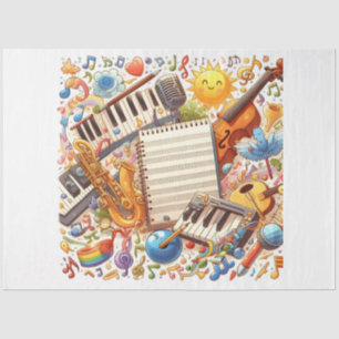 Papel De Seda Série de Notas Musicais Design 10