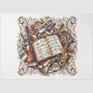 Papel De Seda Série de Notas Musicais Design 12