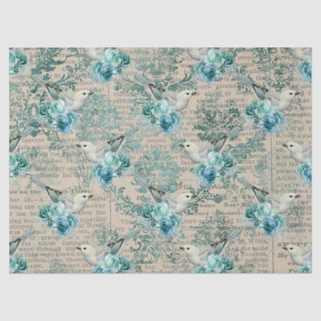 Papel De Seda Série de Pássaros Efêmeros Design Nove (Frente )