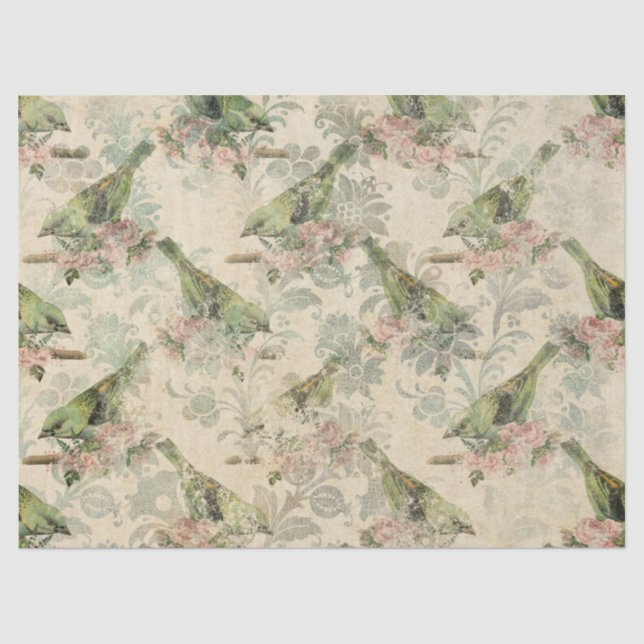 Papel De Seda Série de Pássaros Efêmeros Design Quatro (Frente )