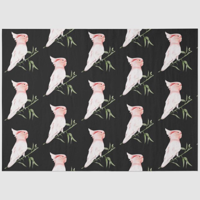 Papel De Seda Série de Pássaros Tropicais: Design Major Mitchell (Frente )